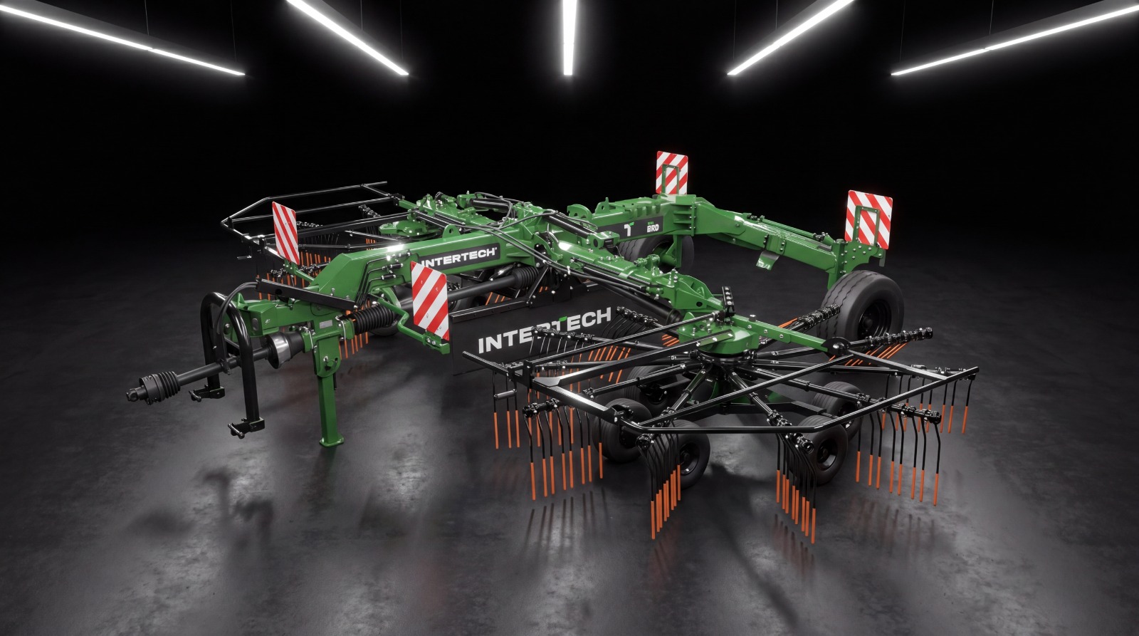Zgrabiarka karuzelowa INTERTECH GREEN LINE — render PerfectSWATH